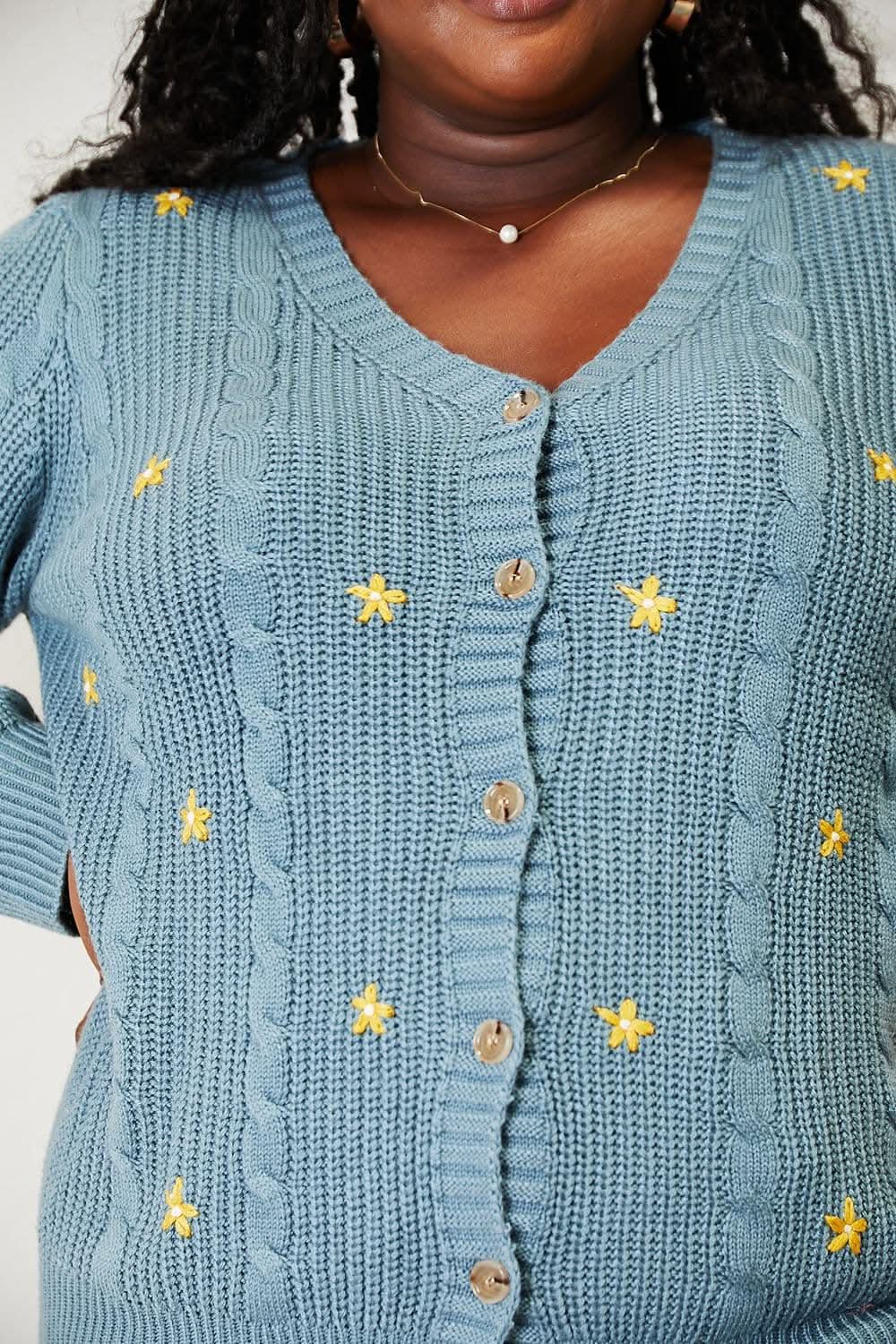 Heyson floral embroidered cardigan - Love Salve